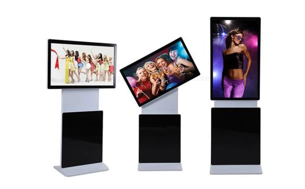 Samsung LCD Panel Rotatable Touch Screen Kiosk Free Standing With Plug And Play