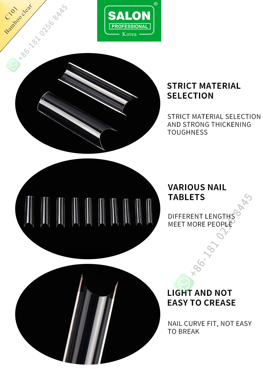 Professional Long Square Full Cover False Nail Tips For Salon Level Nail Art Enhancement