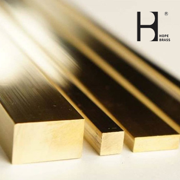 Aging Resistant 16ft Long Brass Square Bars With Mill Finish Surface