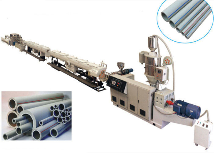Single Screw PE Pipe Extrusion Line , High Capacity Pe Pipe Making Machine
