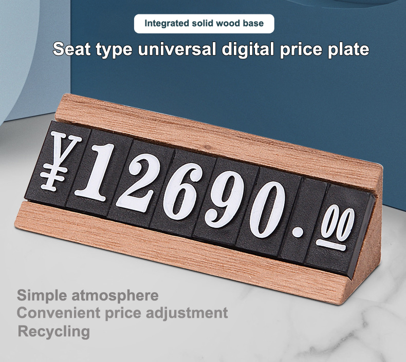Adjustable Cube Tag on Wooden Base