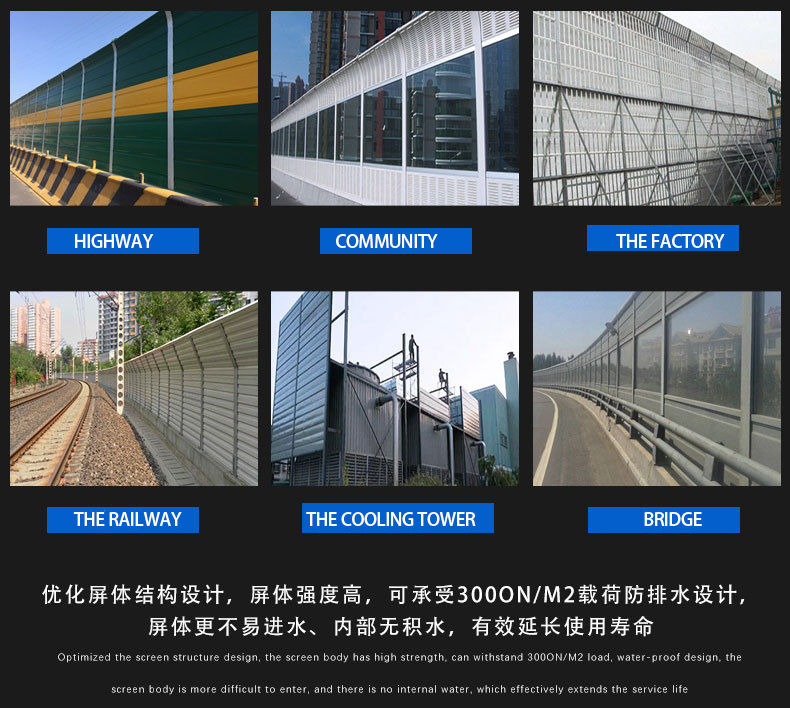 Road Noise Barrier with Aluminum Panel Sound Insulation Screen and Isolation Barrier