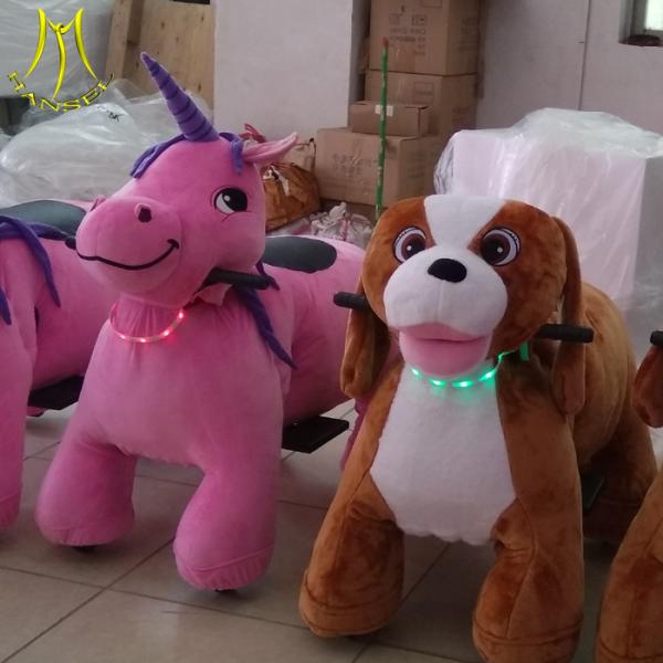 Hansel plush electric ride on 12v motor for animal ride for outdoor animal go