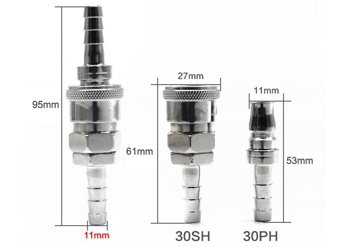 Type C Self Locking Air Pipe Connector / Pneumatic Pipe Connector Pp-30 Sm Sf Pm