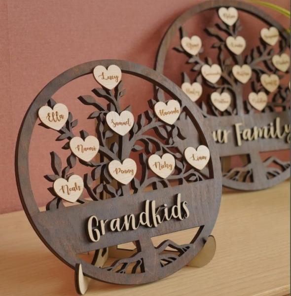Personalized Wooden Family Tree Frames Meaningful Gift Personalized Sign Bedroom