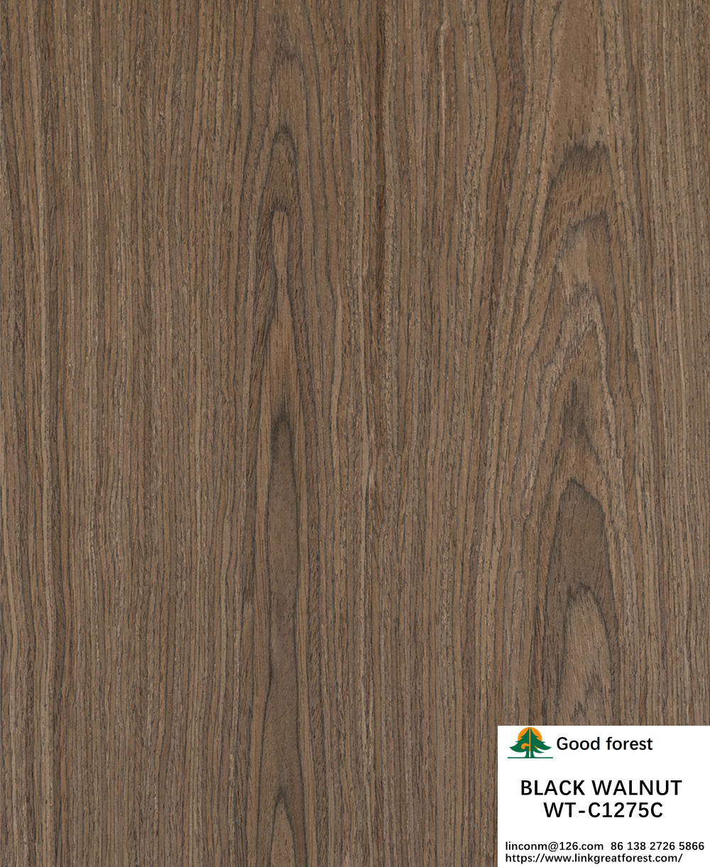 Artificial Natural Wood Veneer Crown Cut Walnut Standard Size 2500*640 For Indoor Decorative Board