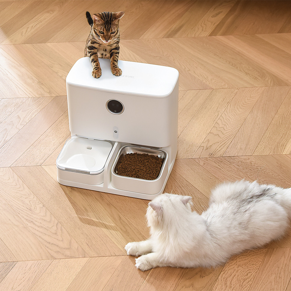 ABS Pet Feeder And Water Dispenser Smart Automatic Pet Feeder With WiFi / Camera