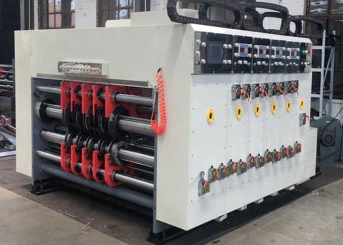 Multiple Colors Corrugated Box Printing Machine , Express Box Printing Slotting Machine