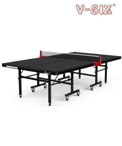  New Model Single Folding Ping Pong Table , MDF Material with Balls and Bats Holder Manufactures
