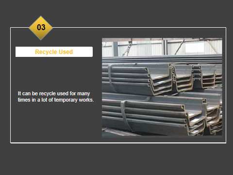 S275 U Shaped Steel Sheet Pile S355 S390 S430 SY295 SY390 16mm