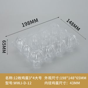 Count Plastic Egg Cartons, With 60PCS Date Labels, Bulk Cheap Clear Reusable Egg