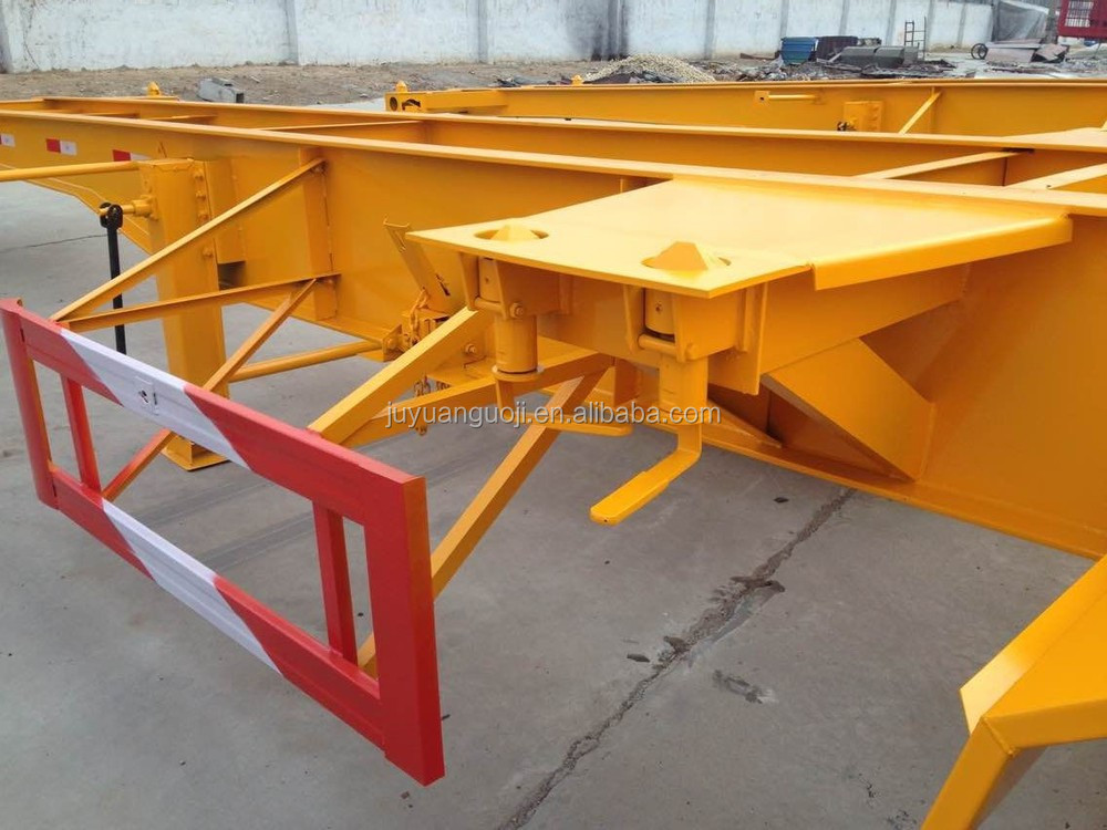 Custom Colors 20-60 Tons 2 3 4 Axles Skeleton Semi Truck Trailer 20ft 40ft Container Chassis Semi Trailer
