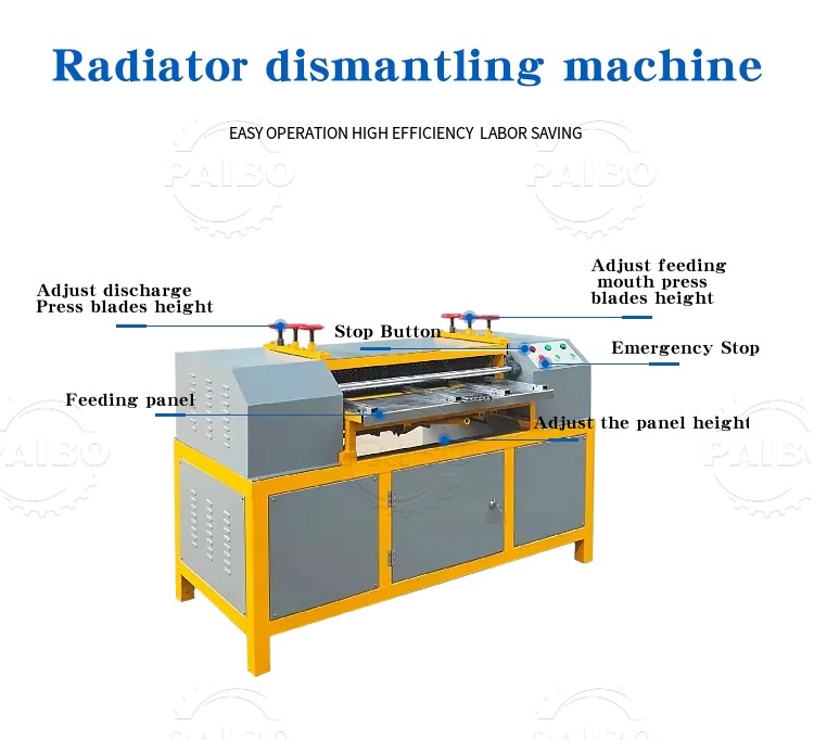 Air Separation Method Scrap Air Conditioner Condenser Coil Recycling Machine radiator shredder
