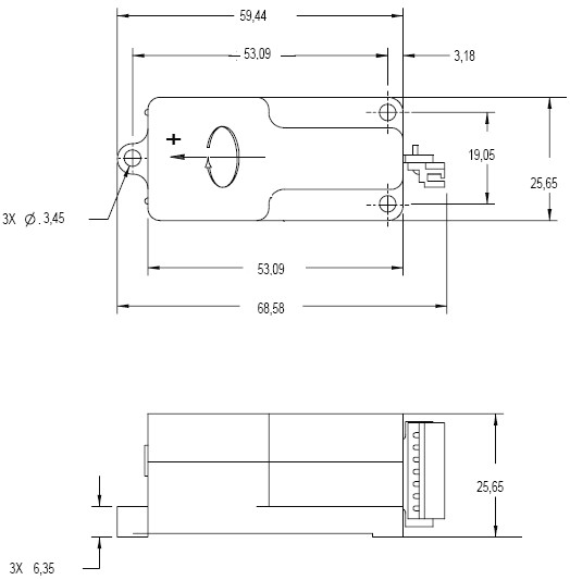Small Size Quartz MEMS Gyroscope With Bias Calibration 2.5 ±0.045 Vdc