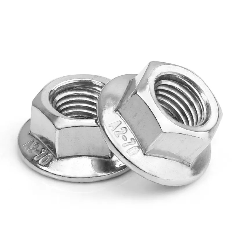 Hex Flange Nut 304 / 316 / 201 Stainless Steel DIN6923 M4 - M16 Grade 8.8 Hexagon Flange Nuts