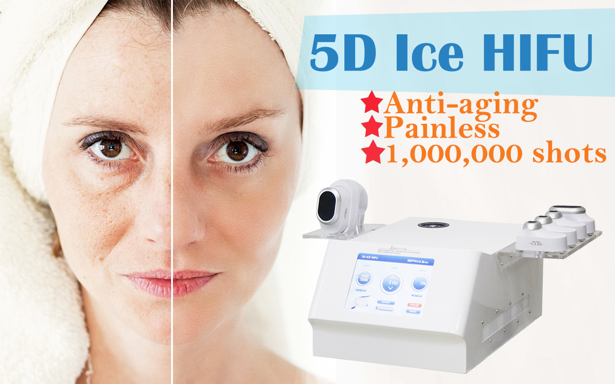 New technology hifu machine three cartridges portable 5D ice HIFU hifu ultrasound