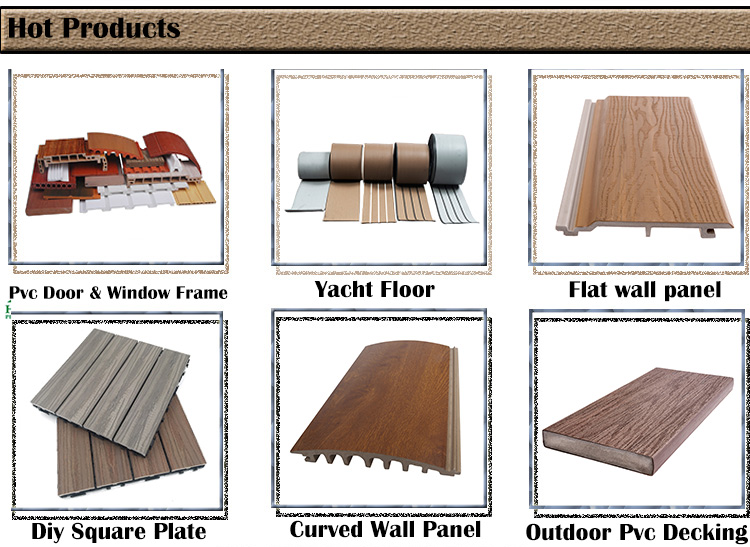 Exterior Wood Grain Design PVC Foam Composite Decking Floor Cover for Modern Terrace