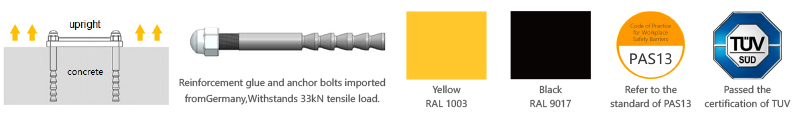 H Safety Barrier Warehouse flexible anti-collision system  FS-2023A