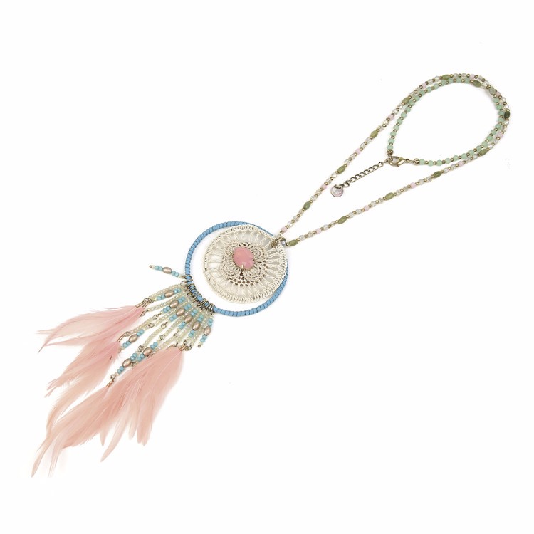 inspiration jewelry website design dream catcher crochet necklace with pendants