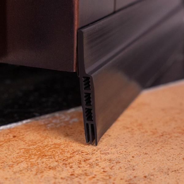 50mm Width Door Sweep Weather Stripping Door Bottom Sealing Strip Noise