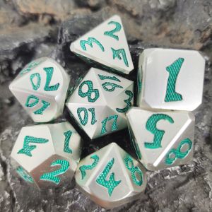 Polyhedral Resin Dice Set Lightweight Practical Manual Grinding Polyhedral Green