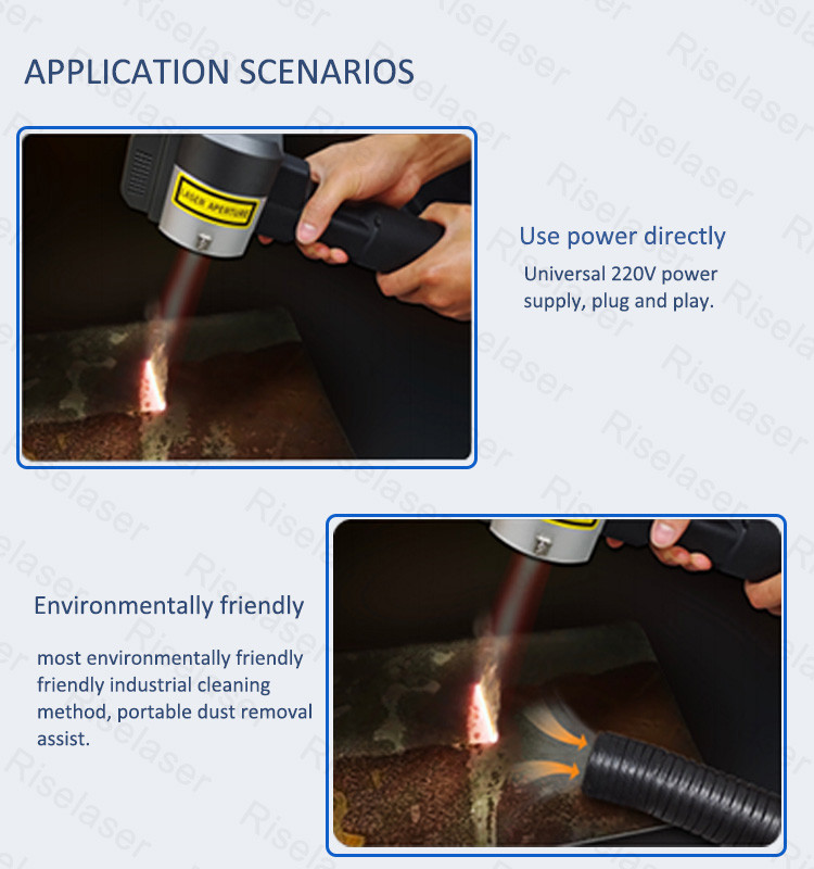 Trolley Handheld Laser Cleaning Machine Price Good For Metal Rust Remove