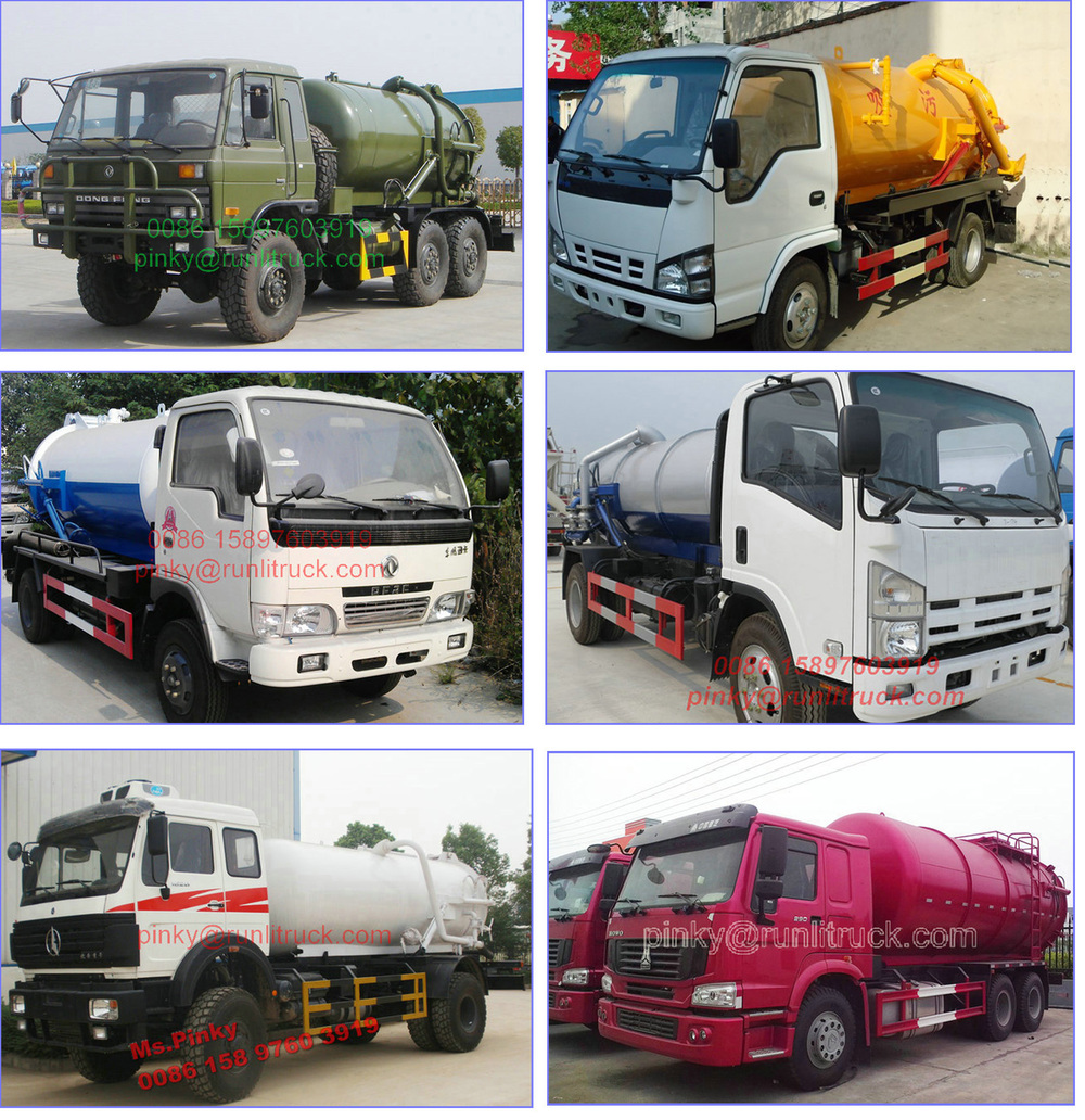 8000Liters Sewage Suction Truck Dongfeng Jet Vacuum Suction Truck 4×2 Driving Type