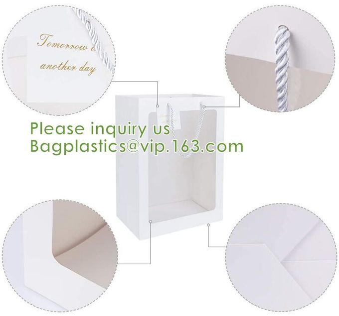 Flower Bouquet Gift Bags With Handles, Wedding Party favor bags holidays and festivals gift wrap package