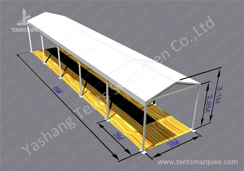 3M Width Length Extend Hard Aluminium Frame Tents , big marquee hire sun shelter usage