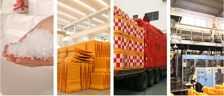 Construction Site Plastic Road Barrier Customized Water Filled Barrier