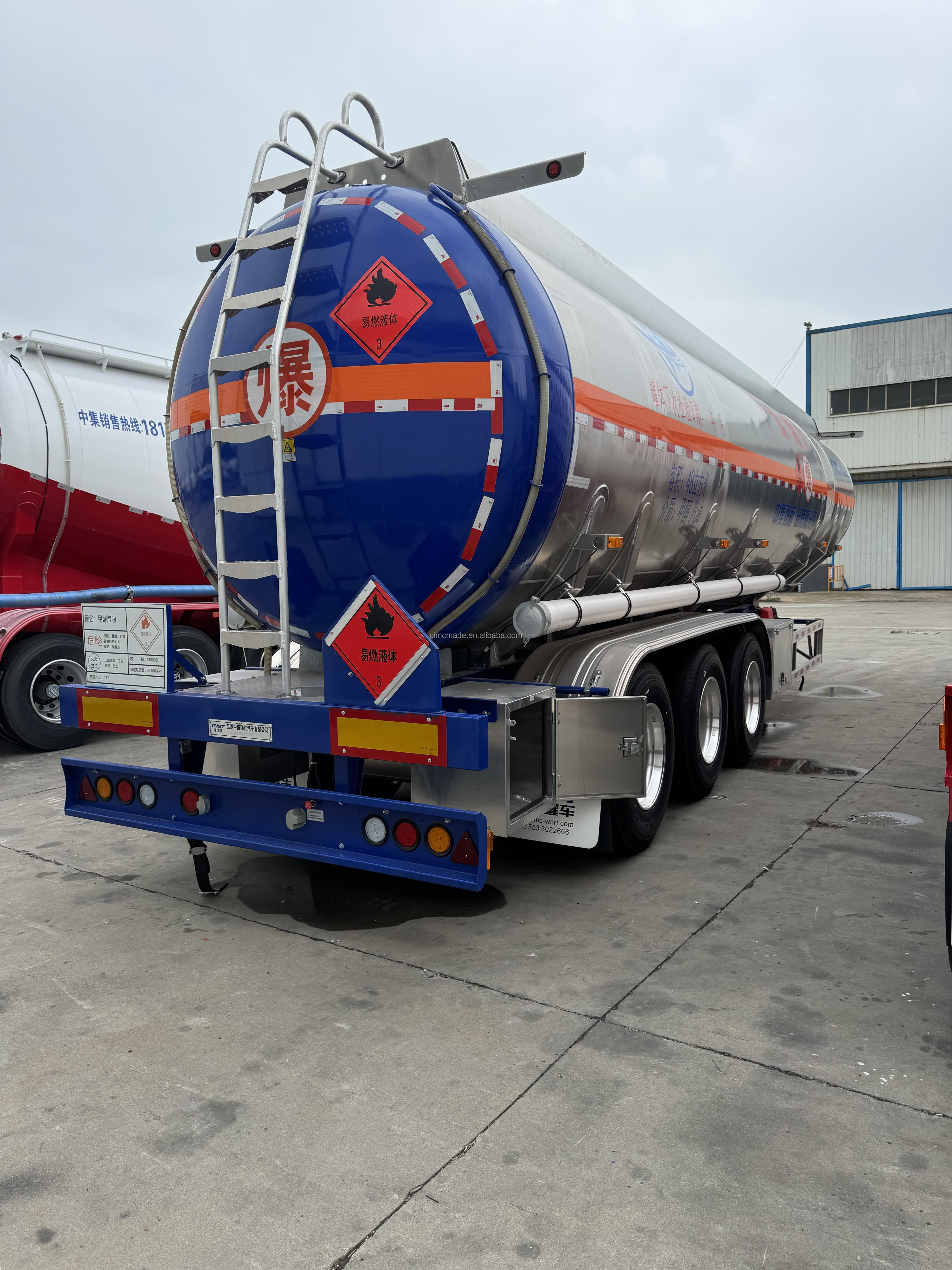 CIMC 3 axis carbon steel 20 to 30 cbms Cryogenic liquid oxygen hydrogen natural gas transport pressure vessel tank truck trailer