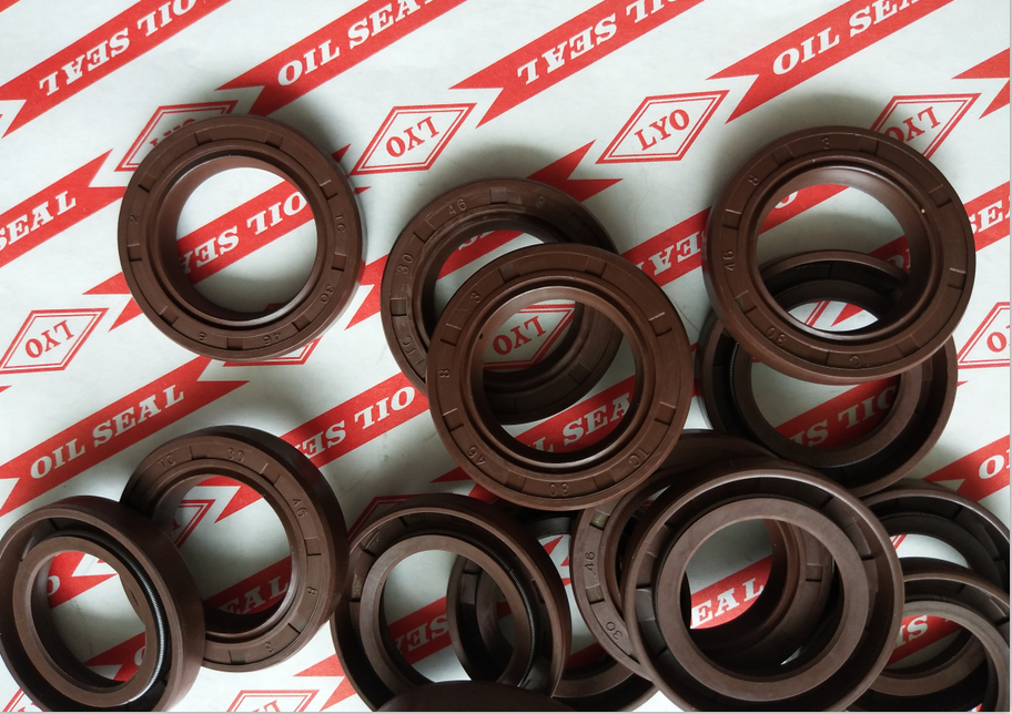 TC framework oil seal,model 30*46*8,NBR material,color is generally biack and brown.