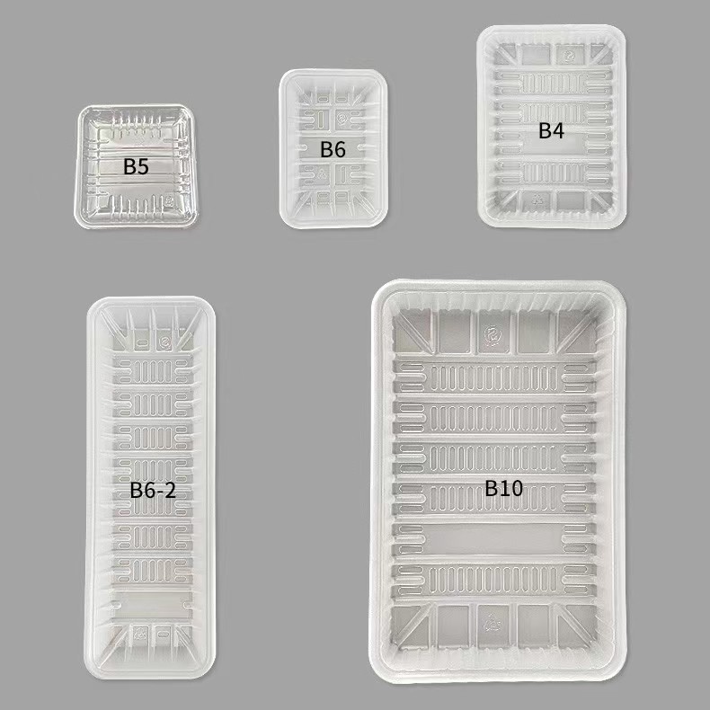 PP Corn Starch Disposable Fresh Meat Chicken Fruit Vegetable Container Plastic Frozen Food Packing Tray