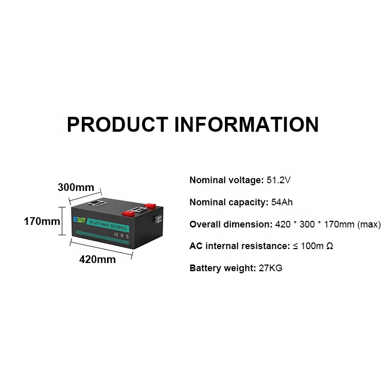 51.2V 54Ah Lithium Iron Phosphate Battery Pack Large Capacity Lithium Battery LFP