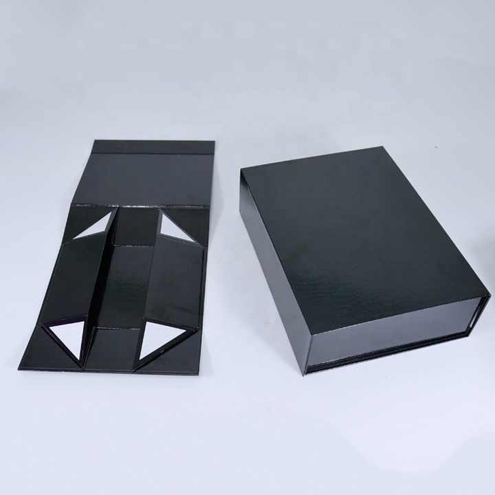 Wholesale Custom Black Specialty Crocodile Leather Magnetic Folding Gift Packaging Leather Box