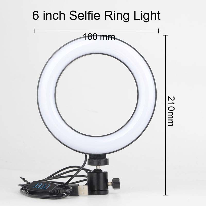 Bluetooth Touch Panel 12W 6 Inch Ring Light With Tripod