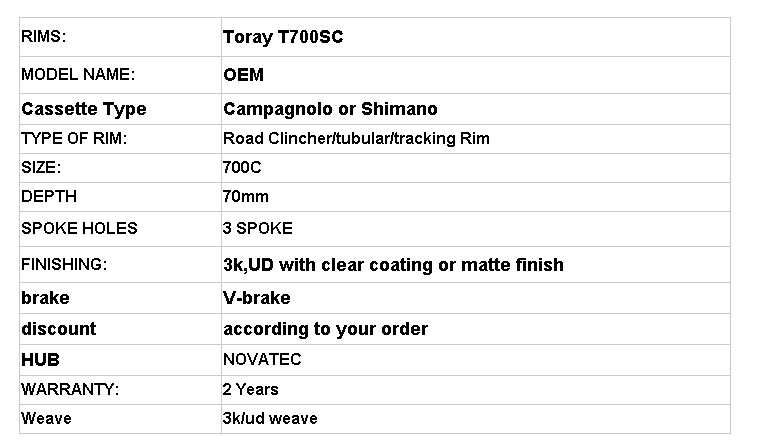 2014 NEWHot sale 700c tri-spokes /3-spoke carbon clincher wheel for road bicycl&track bike
