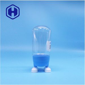  Unique Shaped Plastic Food Grade Candy Sugar Cookies Gift Clear Jar Fancy Screw Lid Manufactures