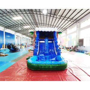OEM Inflatable Bounce House Slide Combo Palm Tree Bouncy Castle