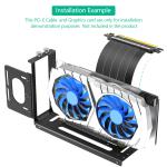 Screw Fixed Graphics Card Holder PCI-E Extension Cable 16x Vertical Installation