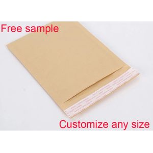 Recyclable Kraft Paper Bubble Mailers Shipping Envelopes Yellow Sealed Bubble