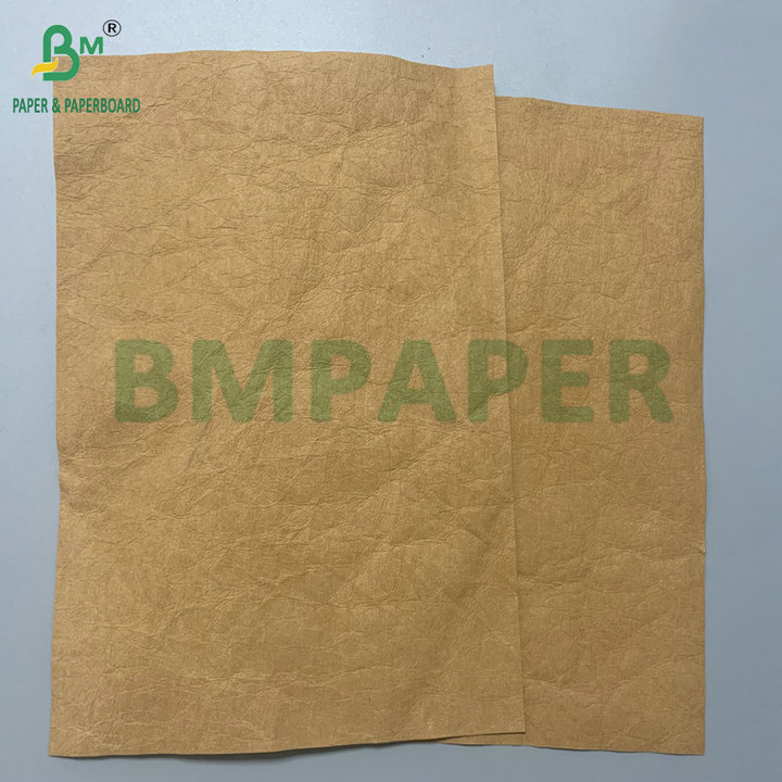  Fiber - based 0.35mm 0.55mm Kraft Wshable Paper Texture Softens Crinkles