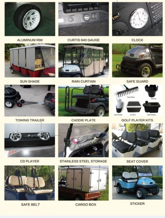 CE Approved 48V Curtis Controller 2 Seater Ezgo Electric Golf Carts Cheap Small Golf Car