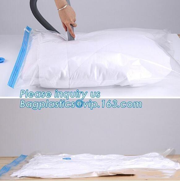 vacuum storage bag set, plastic nylon pe vac bag for travel, clothes storage
