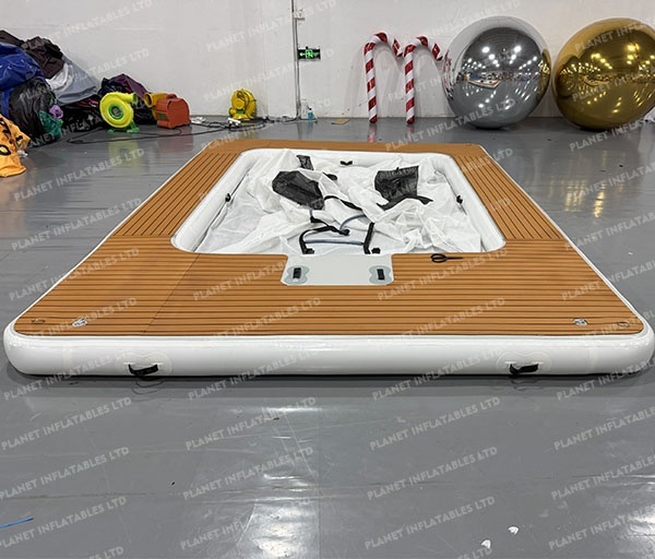 Quality Factory Wholesale Foldable Removable Inflatable Yacht Floating Ocean Sea Swimming Pool With Anti Jellyfish Net for sale