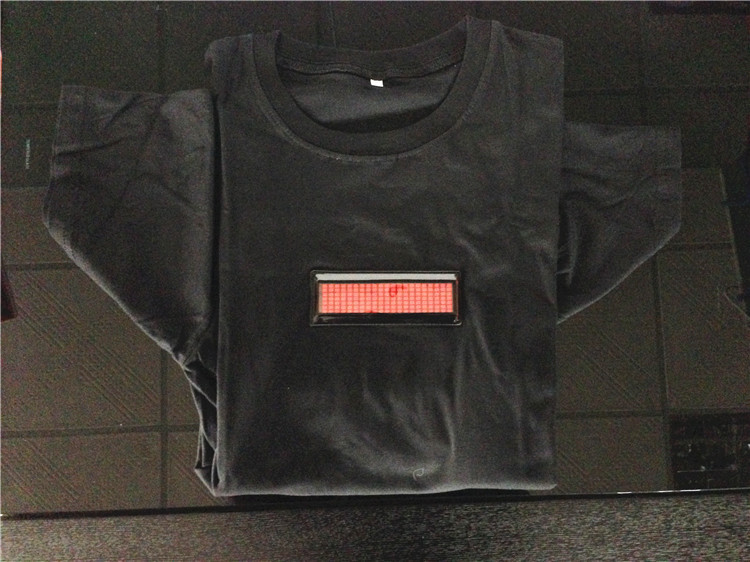 2019Hot Sales High Quality Light Up Flashing LED T-Shirt Black short Tshirt for Rock Disco Party DJ setup by customer