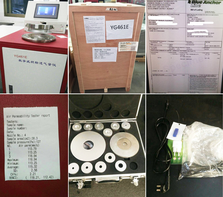 YG461E Digital Textile Fabric Air Permeability Tester Testing Machine