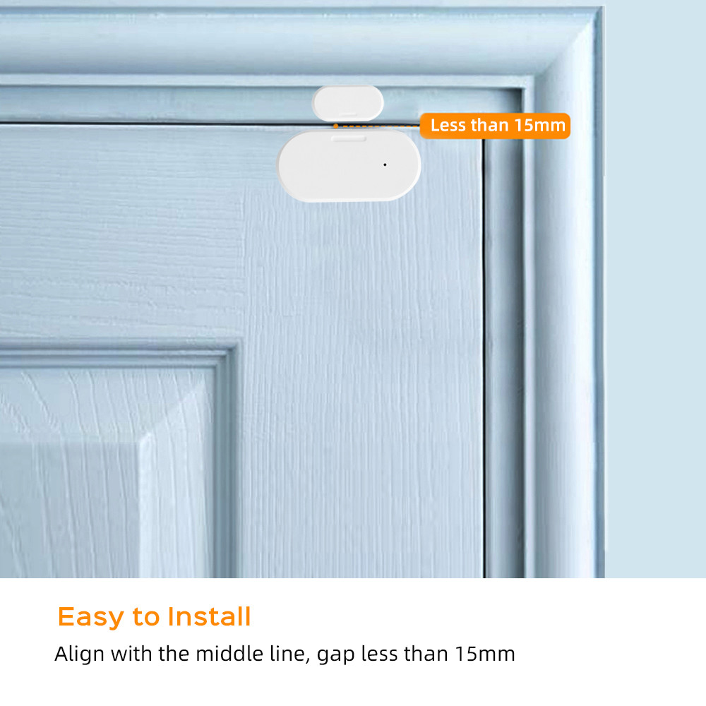 Tuya Smart zigbee Door Sensor+Light Sensor Illuminance Brightness Detector Window Drawer Wireless Open/Closed 2 In 1