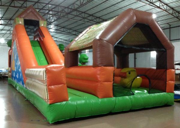 Large Children / Adult Inflatable Fun City 12 X 5 X 5.25m Fire Resistance