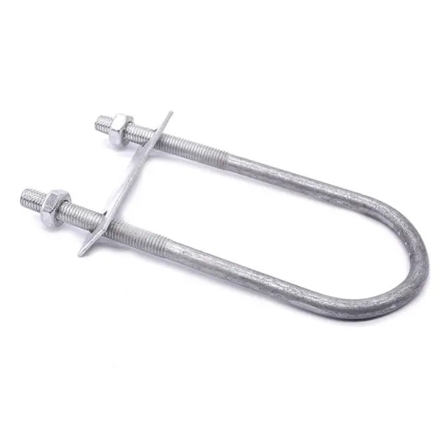 304 316 Stainless Steel U Bolt M12 100mm Square U Bolt DIN3570 High Strength SS Hardware